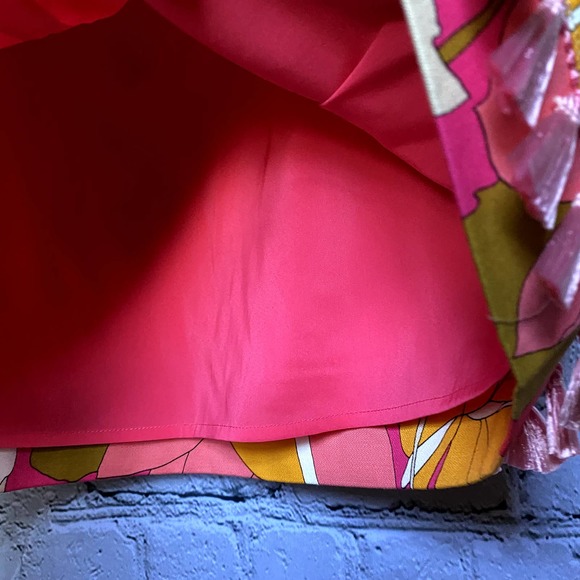 *SOLD* Trina Turk Floral Dress With Tassels - Picture 10 of 11